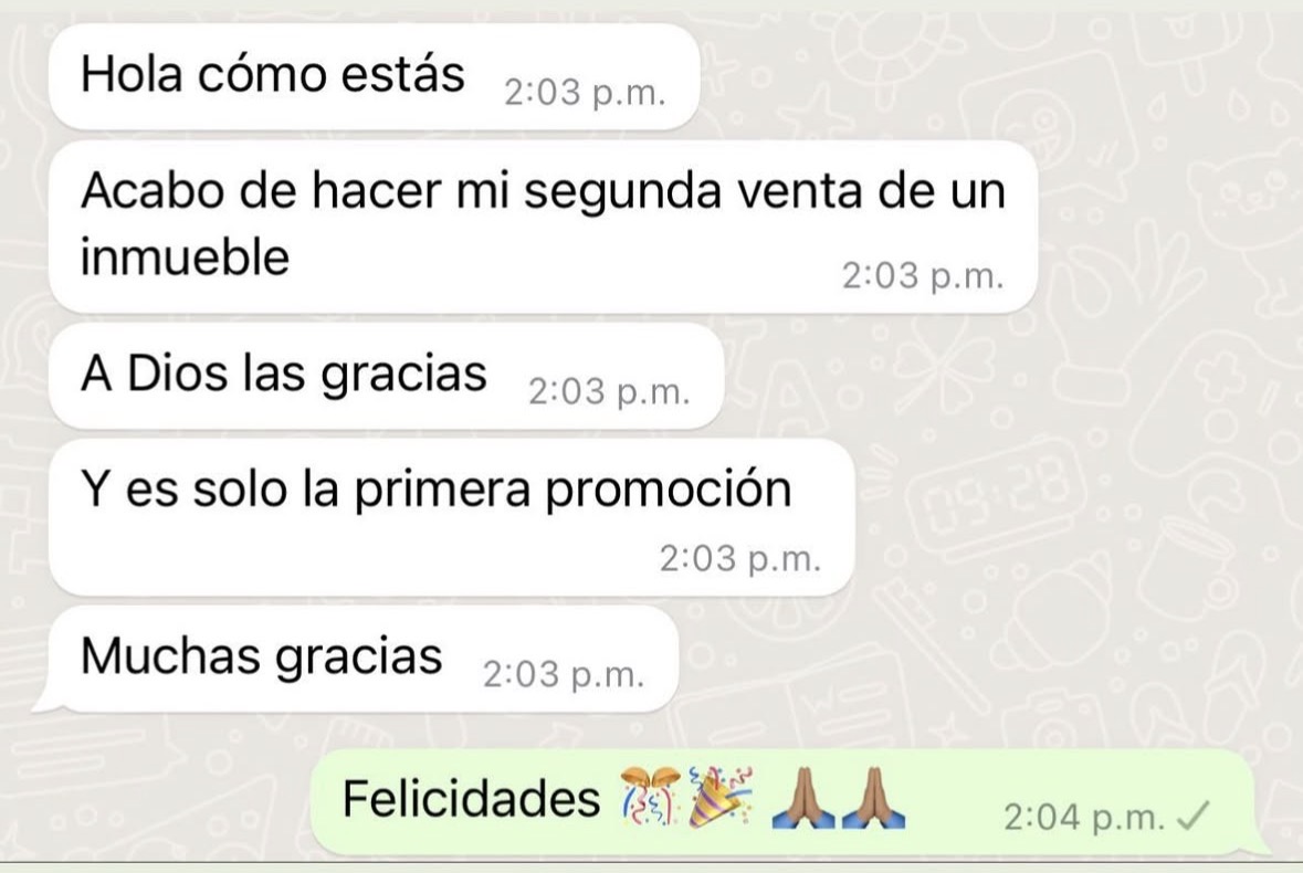 Evidencia de WhatsApp