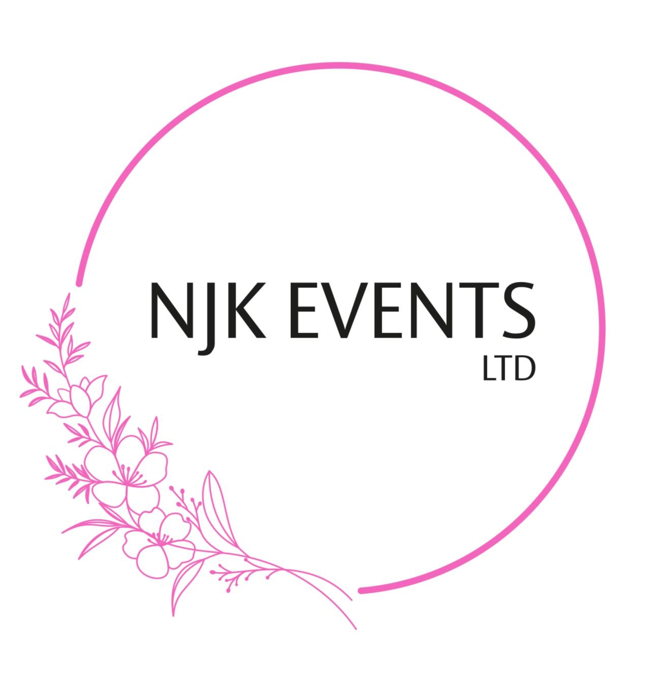 NJK Events Ltd pink floral logo