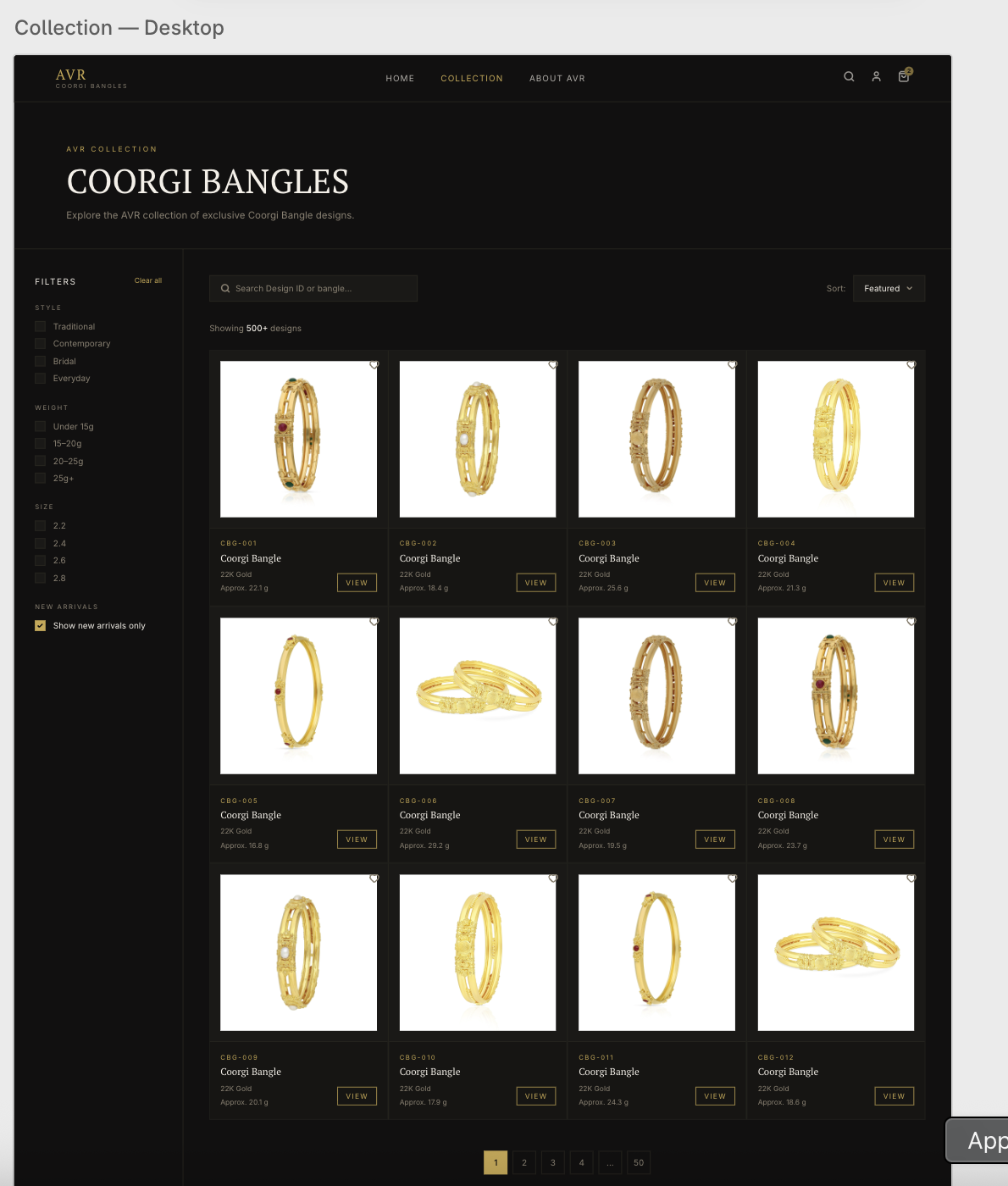 CBG-001 Coorgi gold bangle
