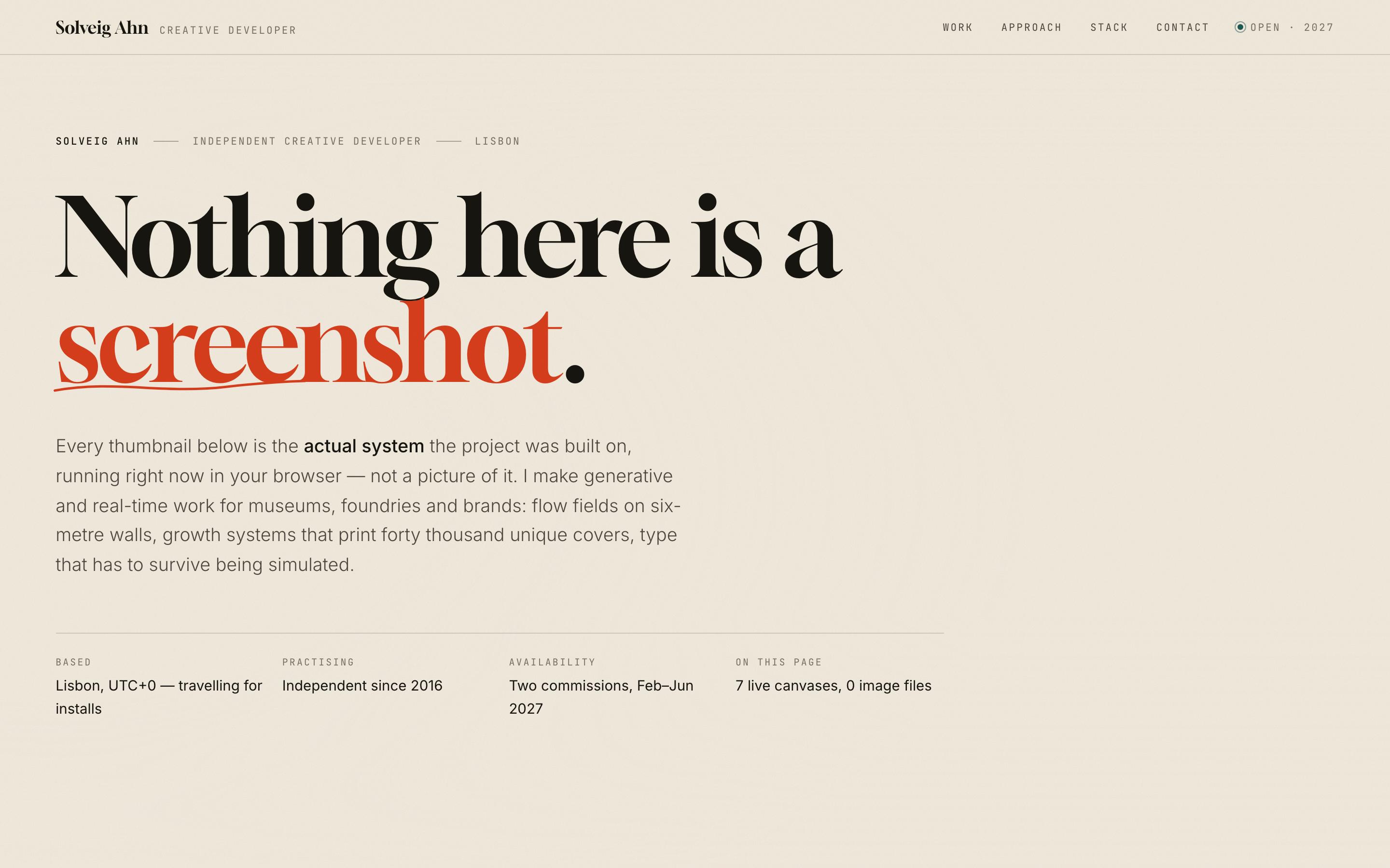 Creative Developer Portfolio Template — preview