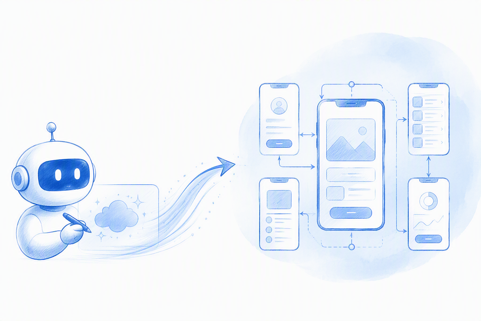 From One Prompt to an Editable Mobile App Flow