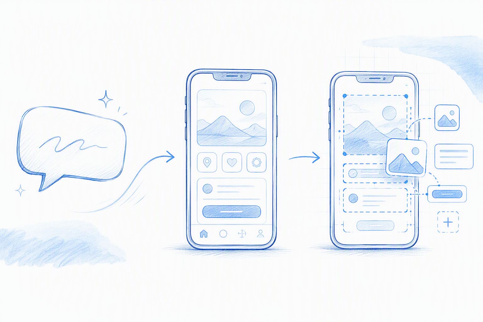 How One Prompt Becomes an Editable Mobile Screen