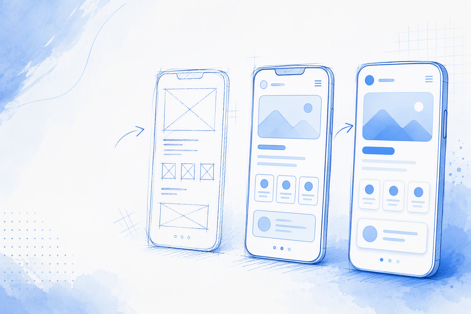 Low-, Mid-, and High-Fidelity Mobile Wireframe Examples