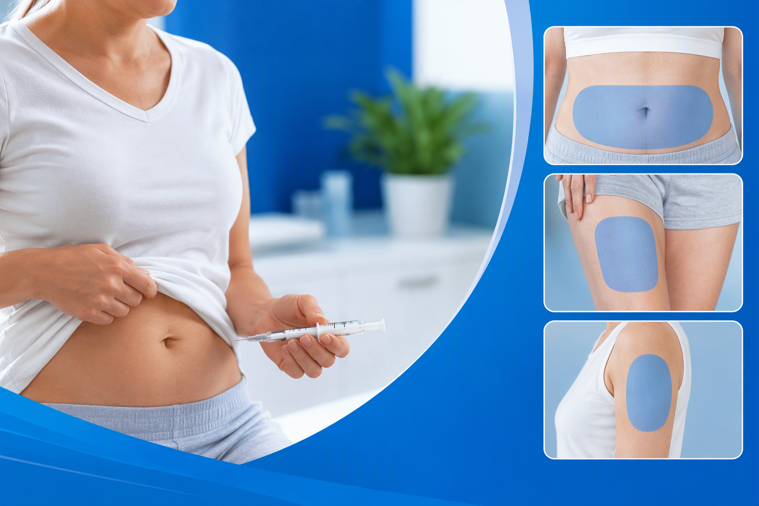 Choose a safe injection site on the abdomen, thigh, or upper arm
