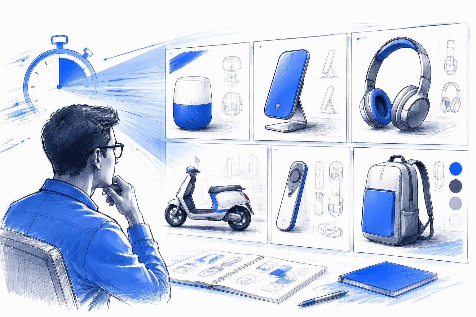 Product design portfolio examples through a 30-second hiring scan
