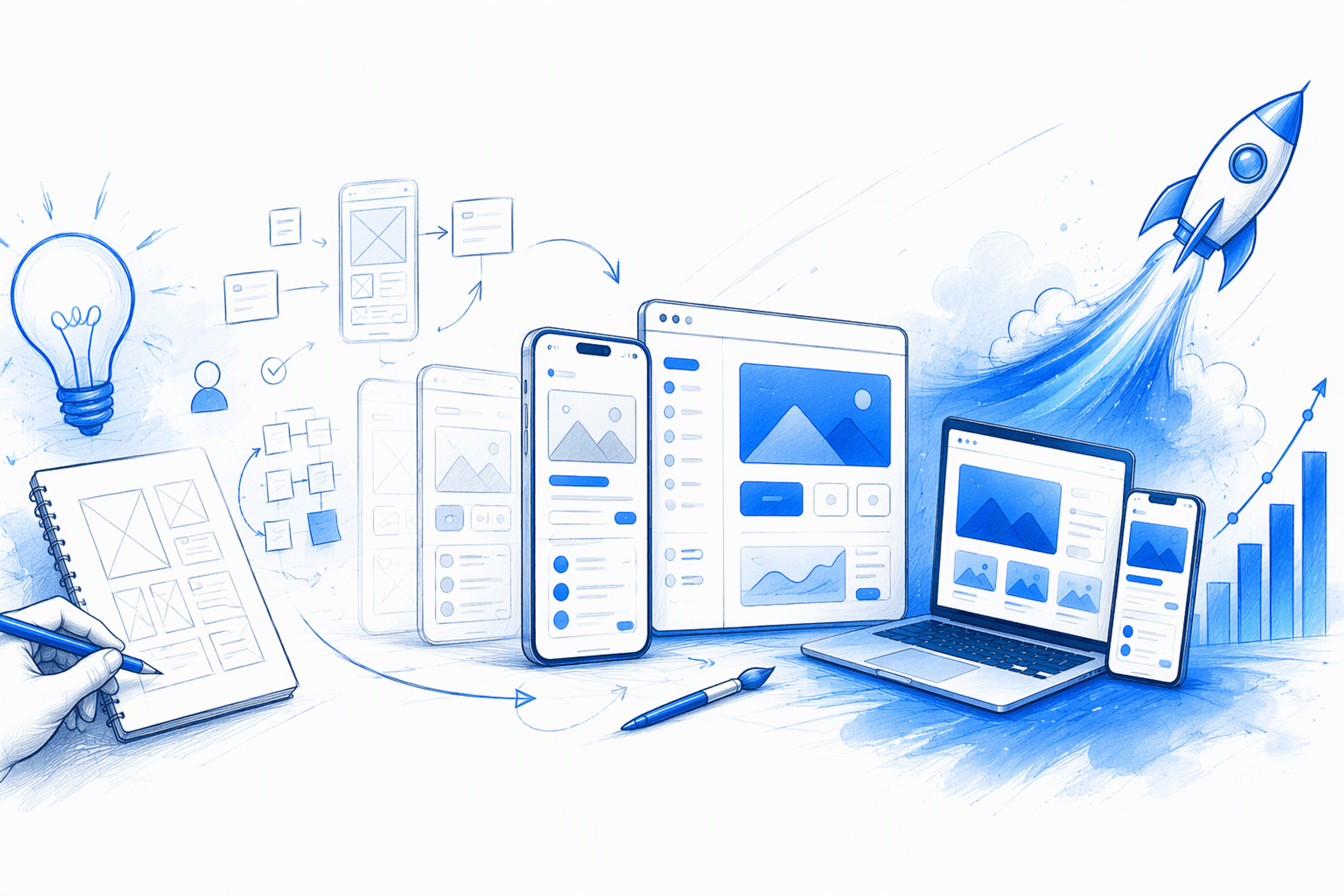 UI/UX designing services that move products from idea to impact