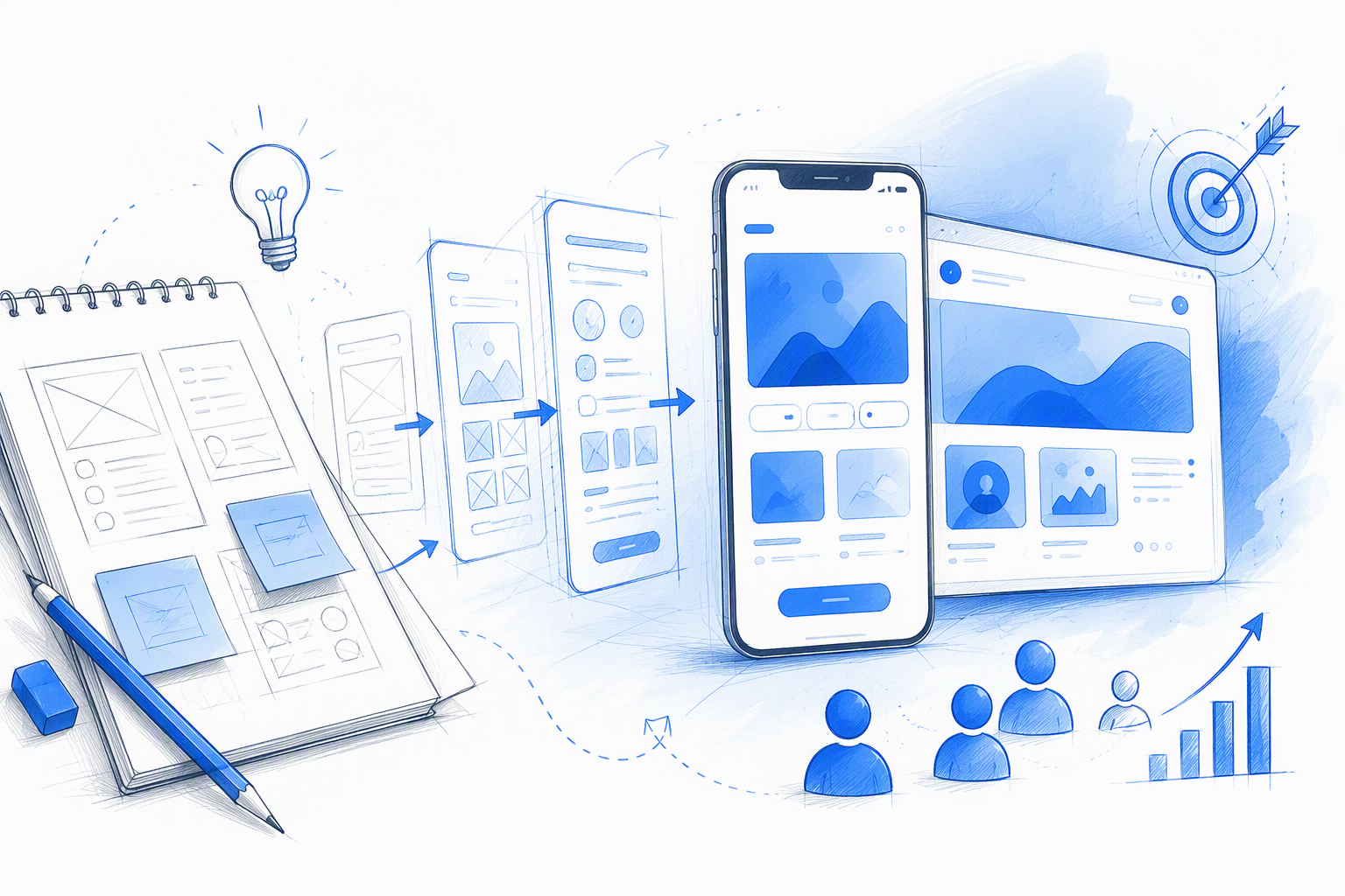 UI/UX designing services built to move from idea to impact