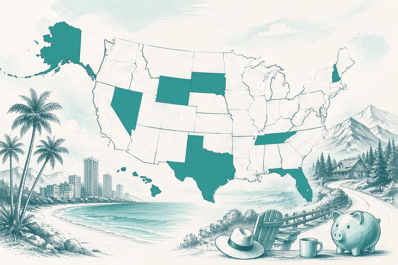 The 9 states with no income tax in 2026