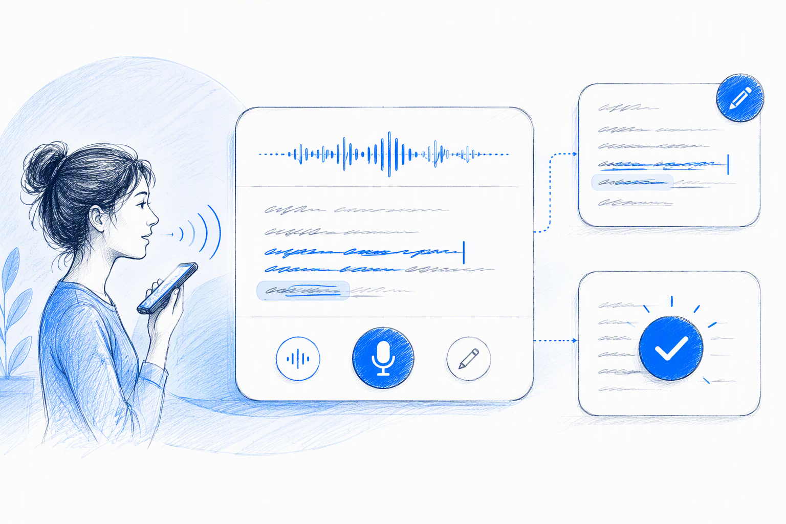 Designing live transcription, editing, and confirmation