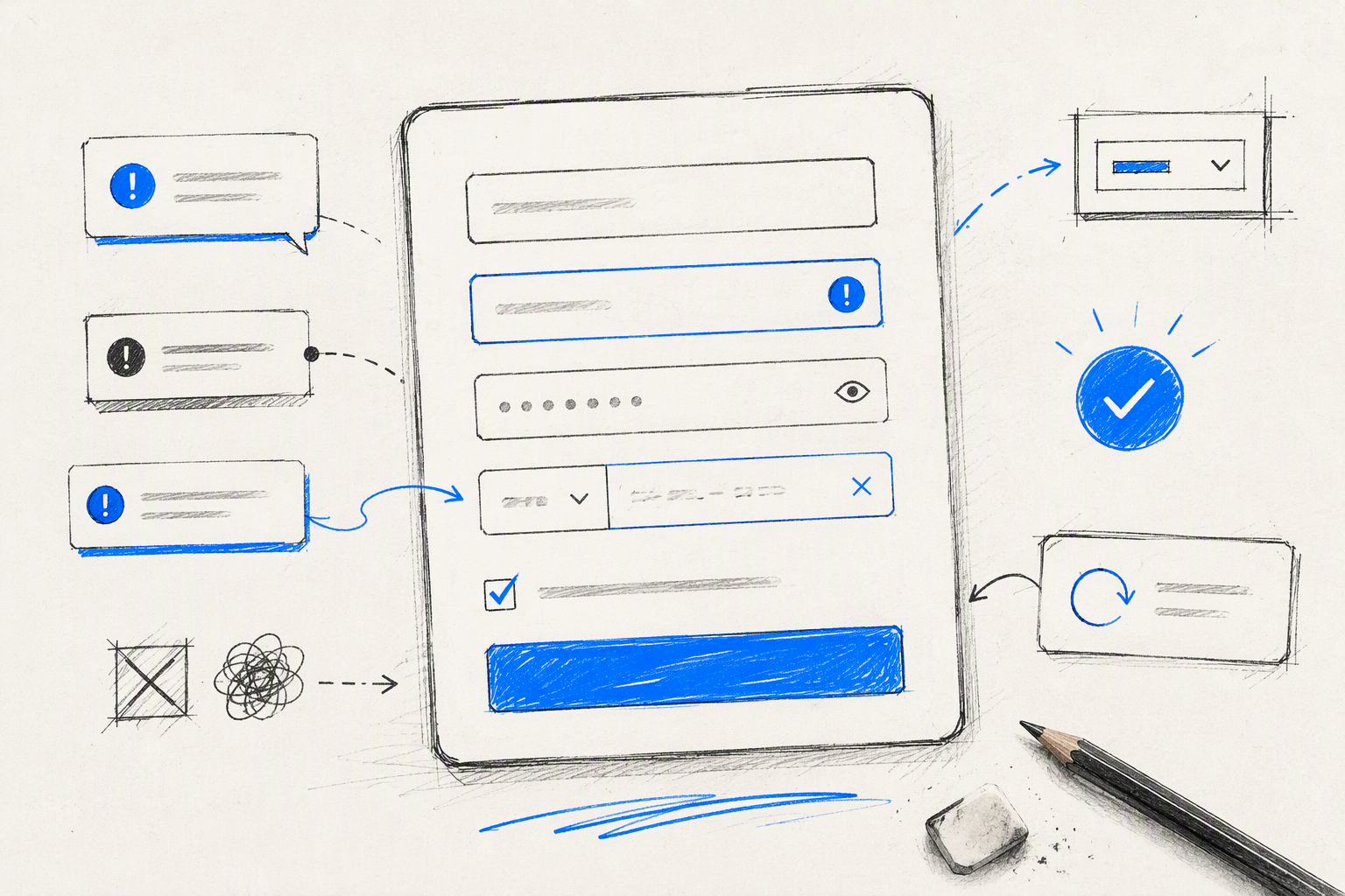 Form UX failures: Validation, defaults, phone fields, and error recovery