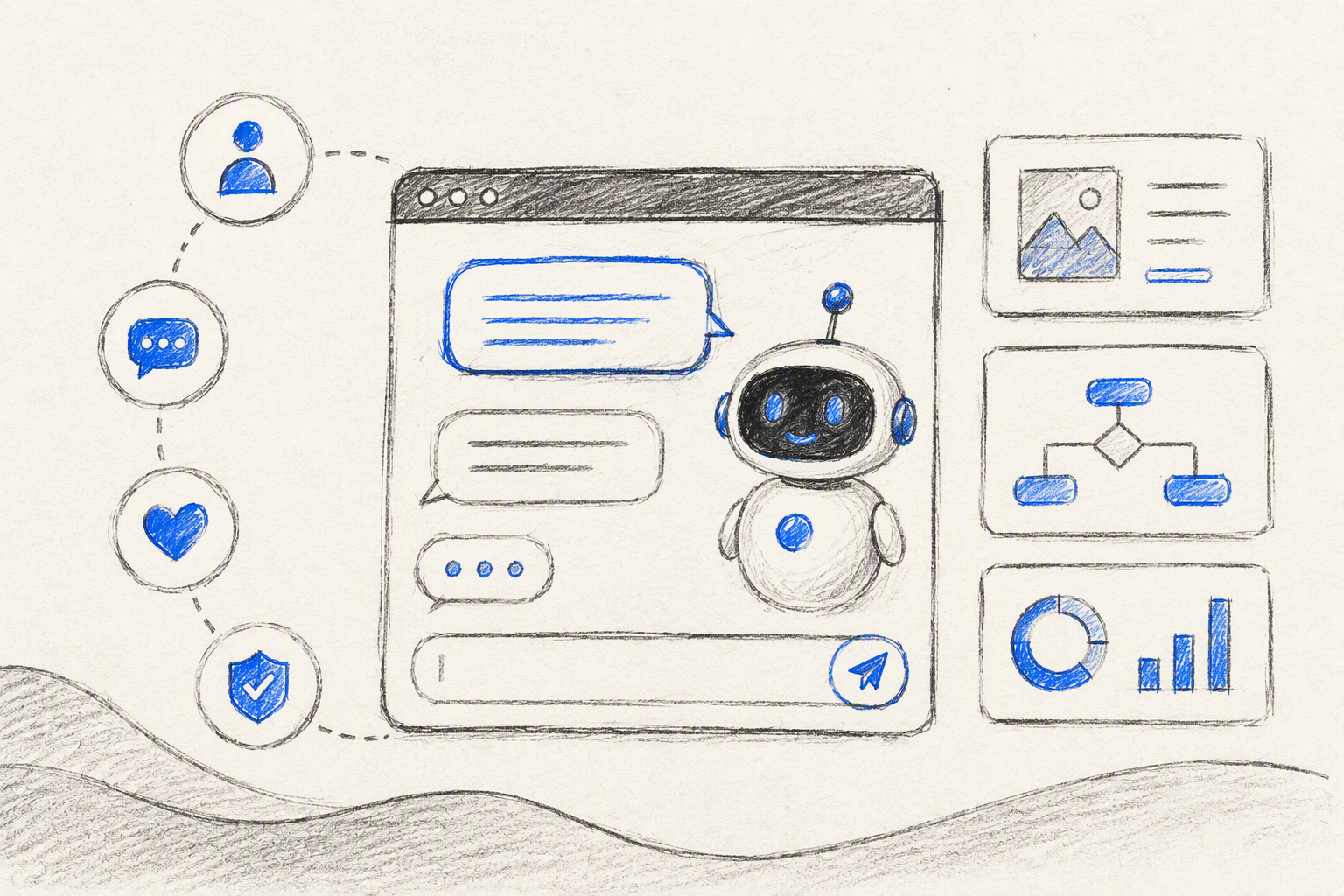 What chatbot UX design includes