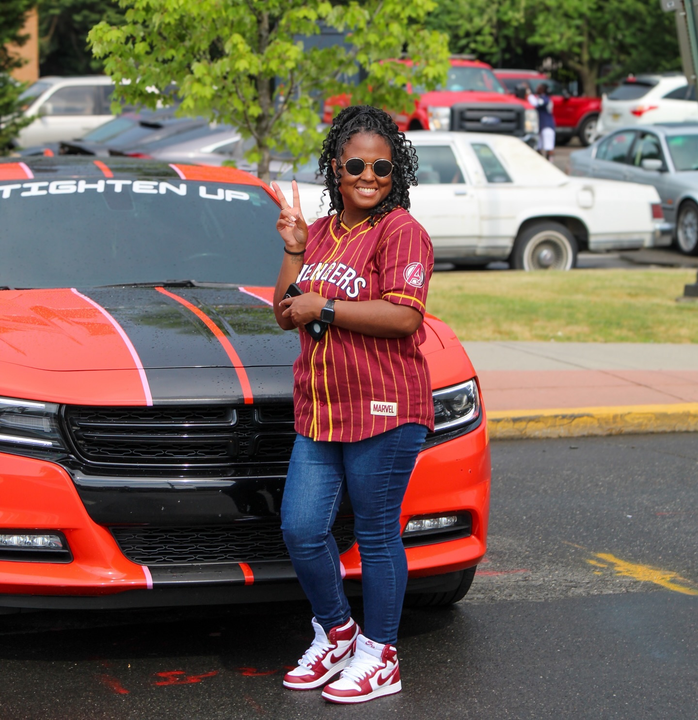 Kristen with Custom Build Car